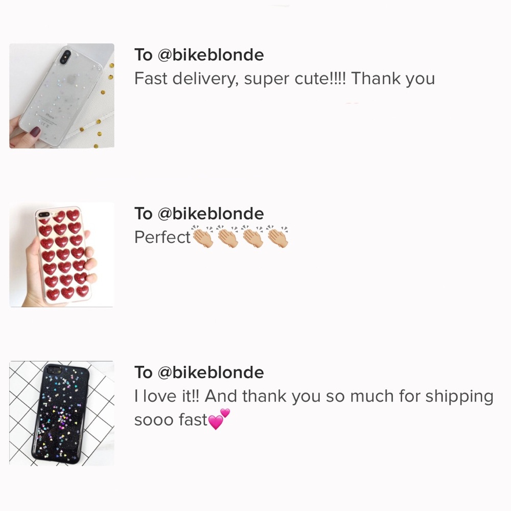 NEW iPhone X Thick SOFT TPU Glitter Heart Case - Picture 4 of 4